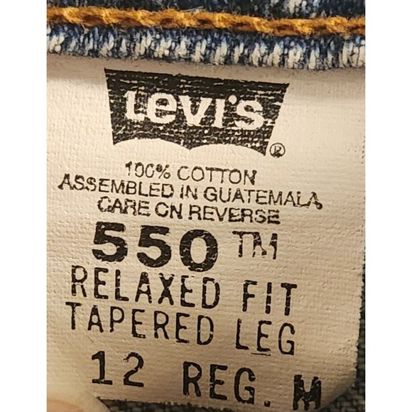 Women's Levi's 550 Size 12 M Relaxed Fit Tapered Leg Cotton - Picture 5 of 6